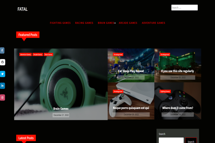 Fatal WordPress Theme